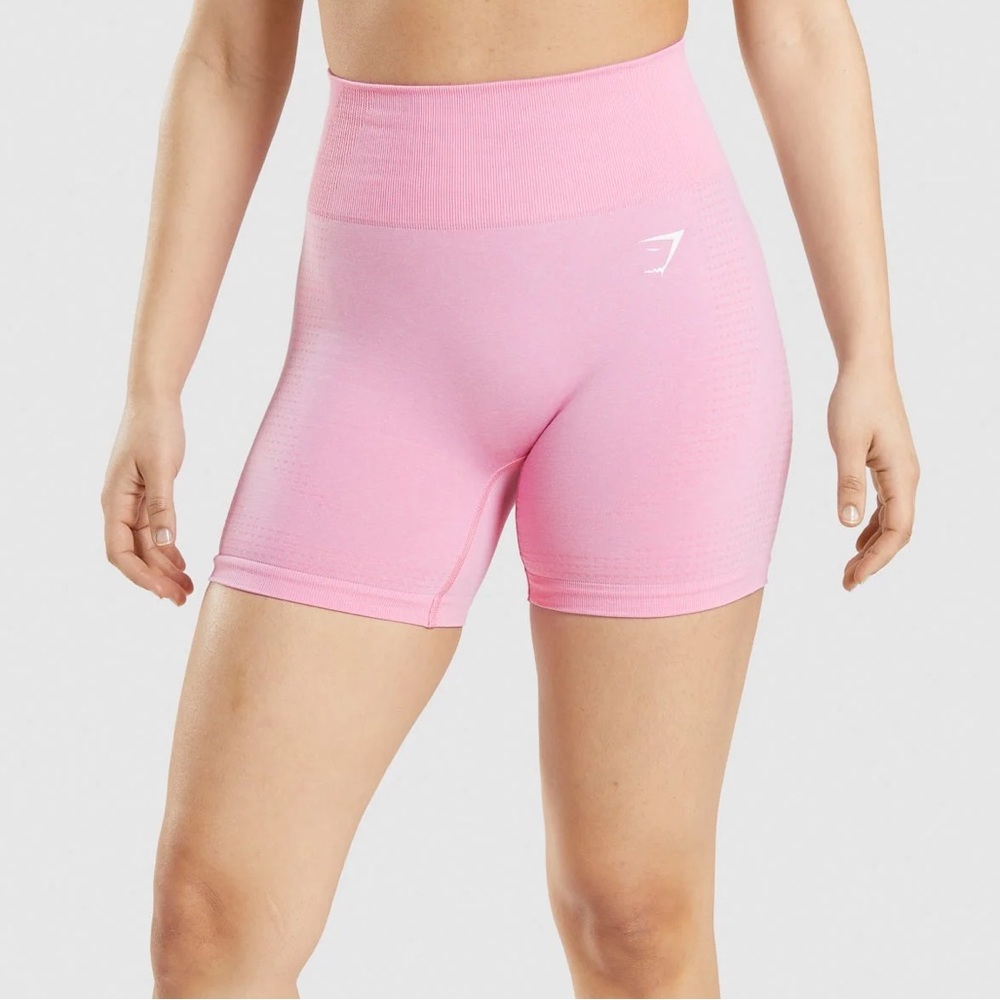 Gymshark Pink Seamless Athletic Shorts & Crop Long Sleeve Set - Picture 7 of 10